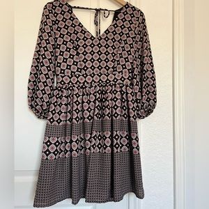 Gianni Bini Open Back Geometric Print Mini Dress | size S